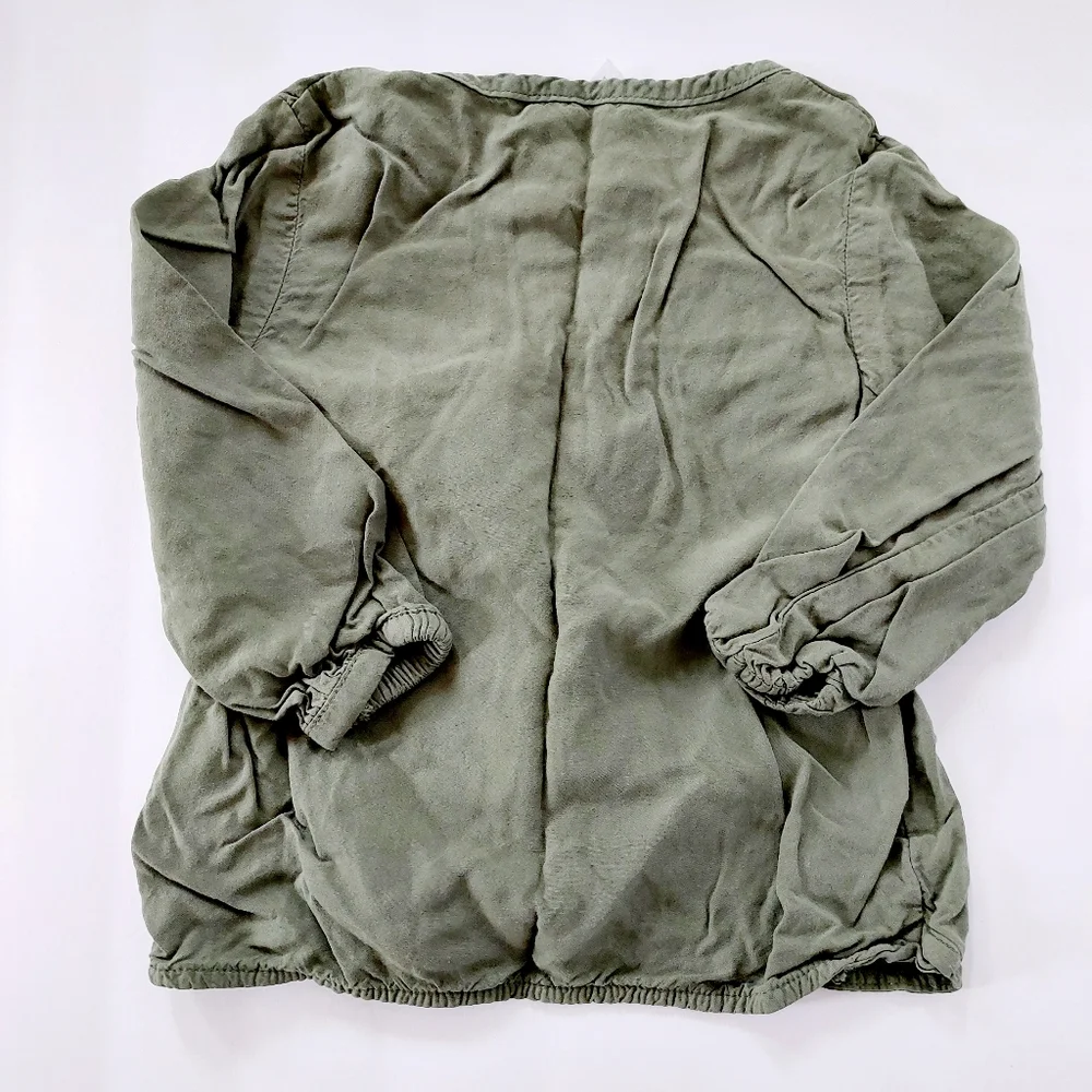 Olive Green Button Down Blouse 18‎ month girls Carter's